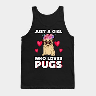 Just A Girl Who Loves Pugs T shirt For Women T-Shirt T-Shirt Tank Top